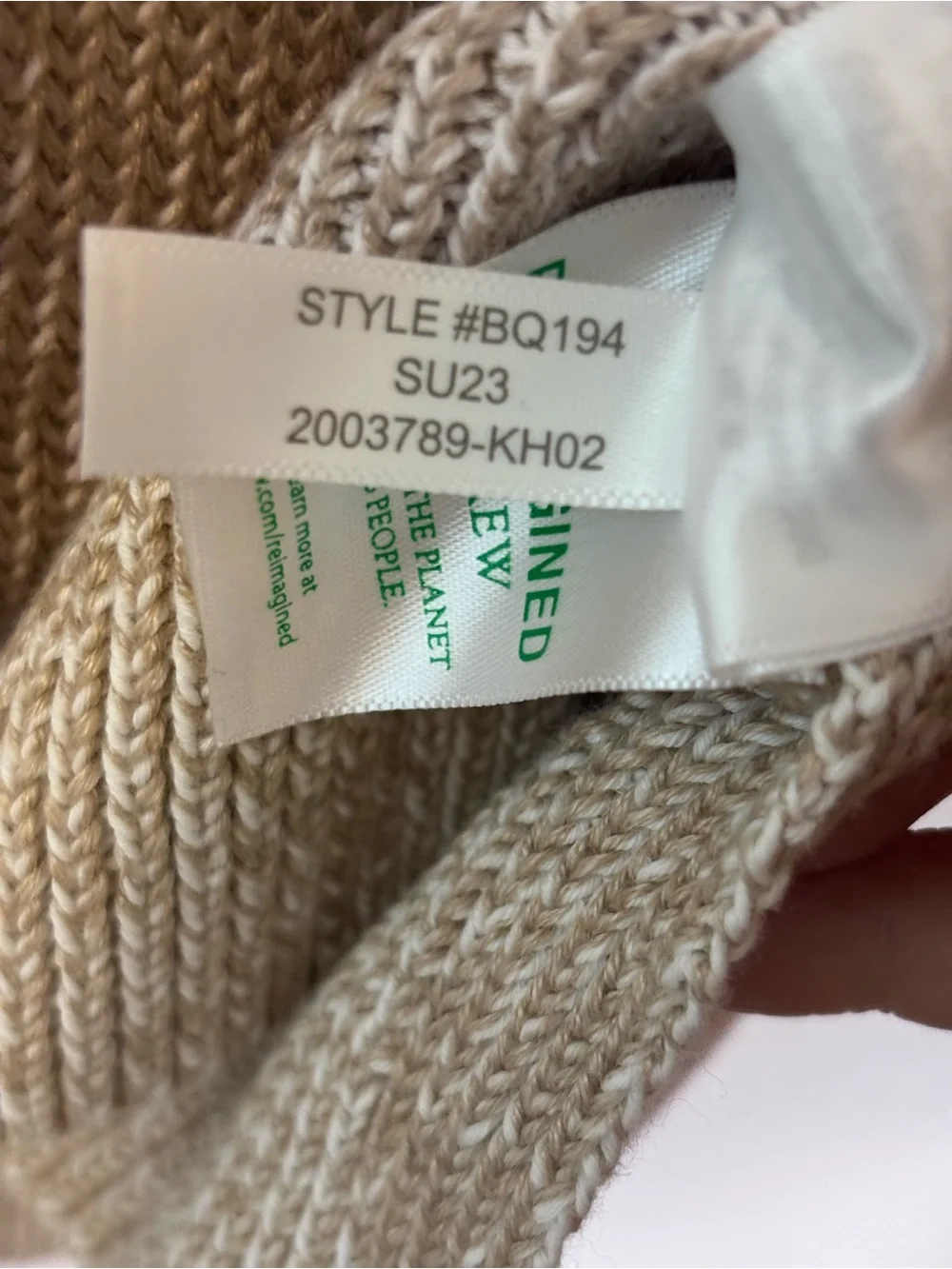 J. Crew Cotton Linen Crewneck Sweater in Heather Beige Taupe
